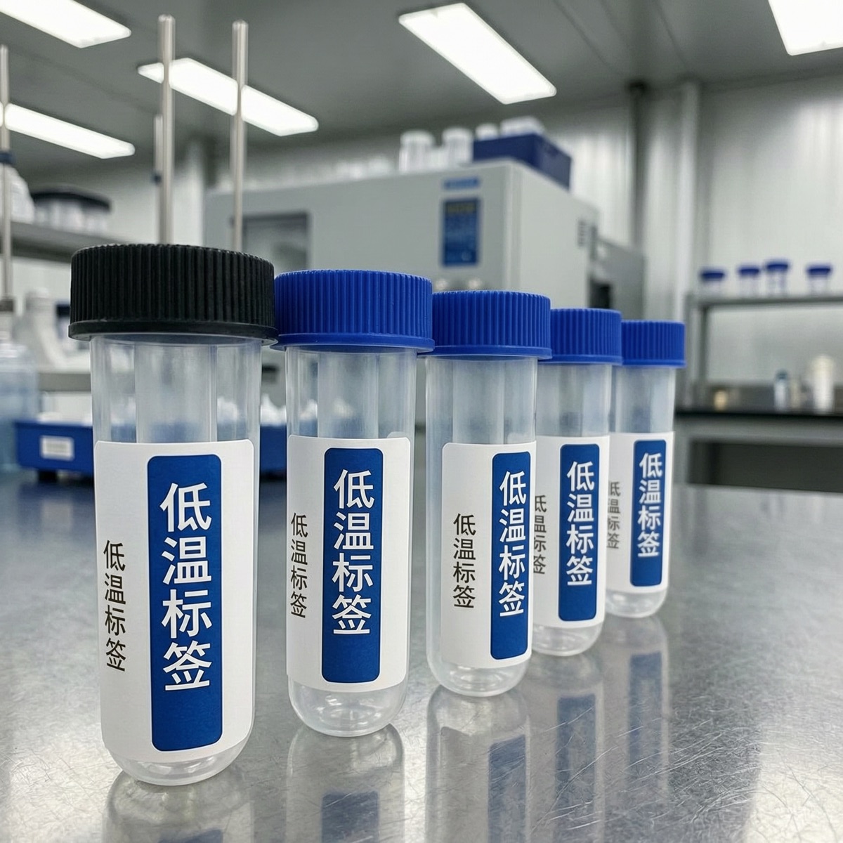 实验室离心管与低温标签粘贴示意