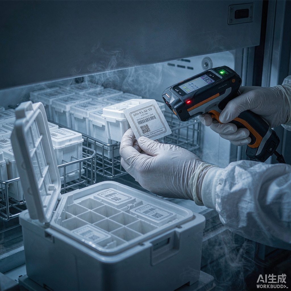 实验室 -80℃ 冰箱分区标识实景