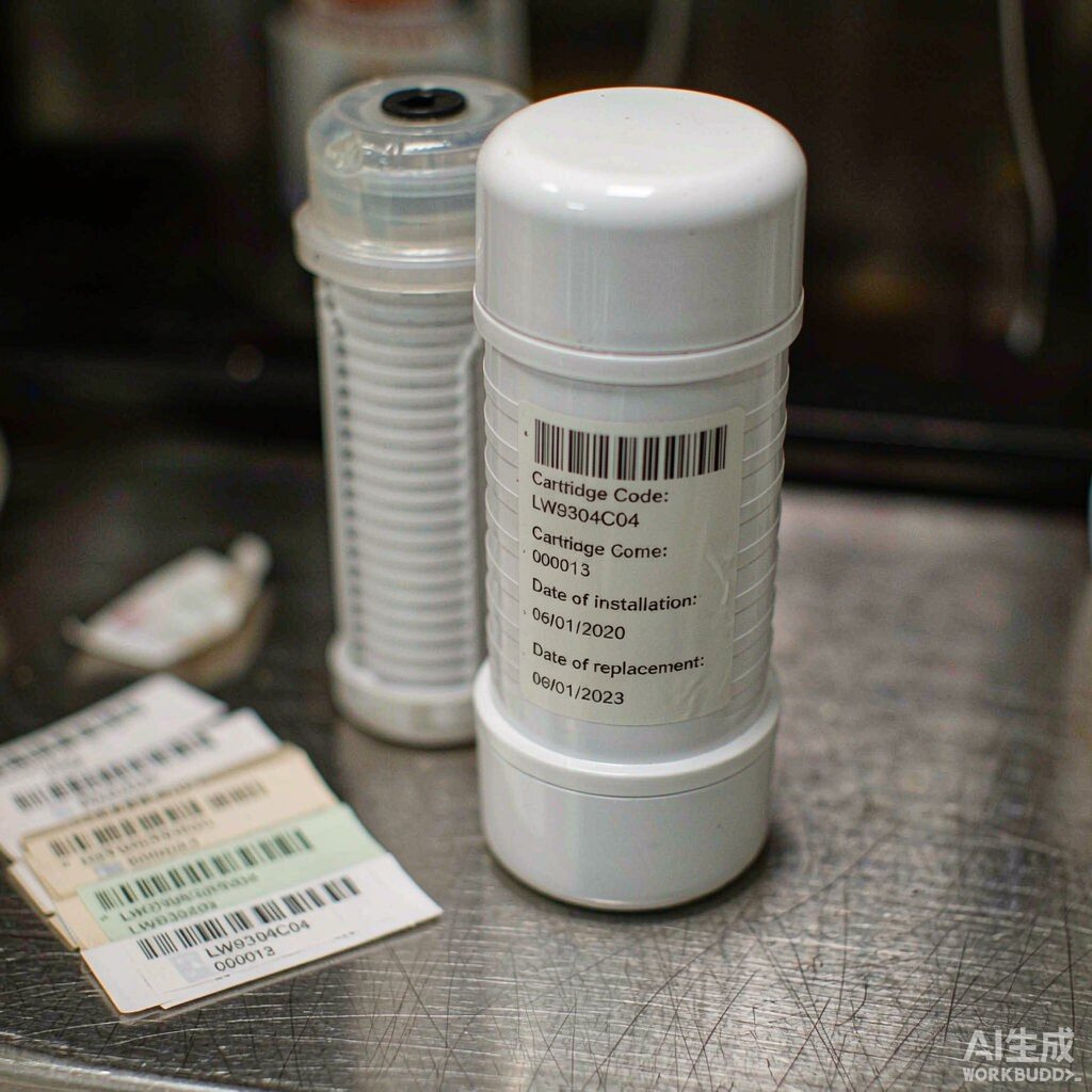 纯化柱更换标签与六色预印分类色码标签特写